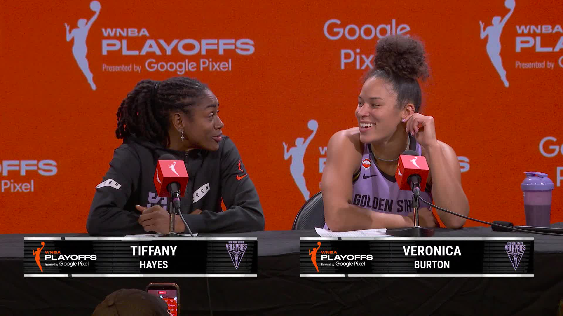 Tiffany Hayes and Veronica Burton Postgame Press Conference | 10/7/26